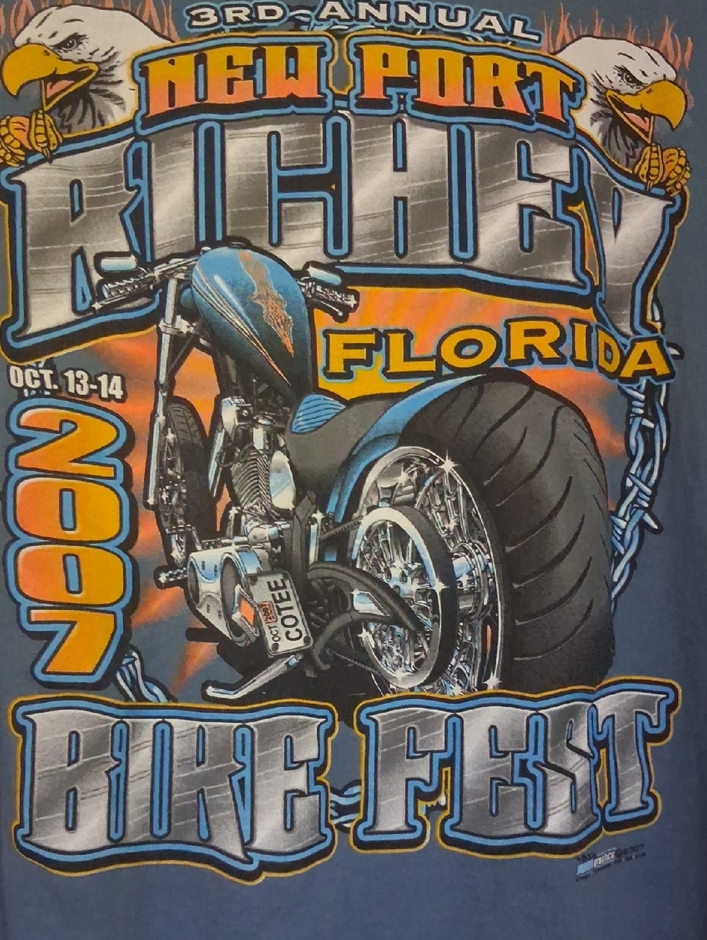 Florida Bike Fest Graphic Tee - Blue